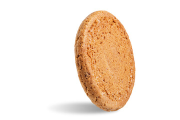 Fresh sweet healthy oatmeal cookies on a white isolated background