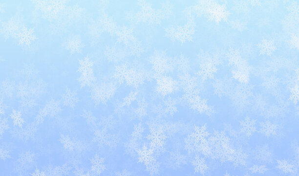 Fondo azul con copos de nieve.