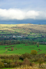 Fototapeta na wymiar Autumn landscape, Mendip Hills and Cheddar Valley, Somerset