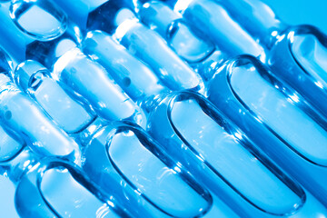 Medical background of ampule vials for injections