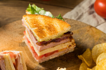 Homemade Turkey Club Sandwich