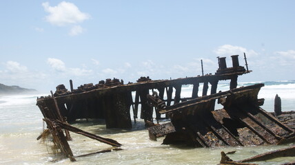 old boat on the beach