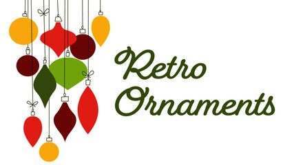 Flat Retro Christmas Ornament Illustration © Hillary Watkins