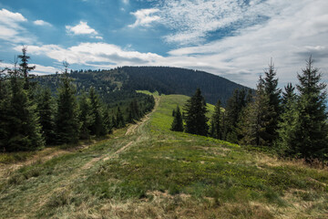 Mountain landscape of the Beskid Zywiecki