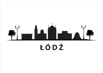 Łódź Skyline City Landscape in Poland - obrazy, fototapety, plakaty