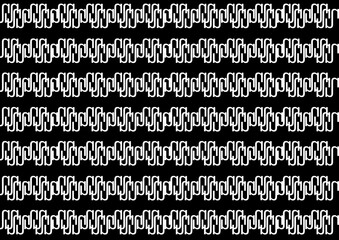 Abstract black and white wallpaper pattern made of alphabet lettering u
