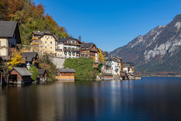 Autumn view Of Hallstatt village, Austria