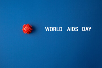 Abstract virus strain model World AIDS Day concept
