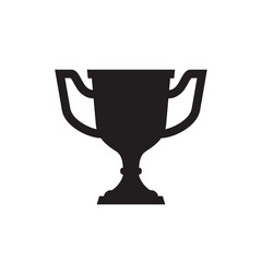 Award winner black icon design. Champion sign. Leadership happy successful. Victory prize tropy graphic design symbol. Vector illustration. 