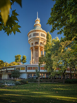 Old water reservoir tower in Budapest, Hungary 