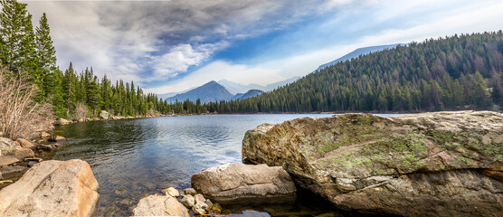 Bear lake in the Rocky Mountain National Park, Colorado