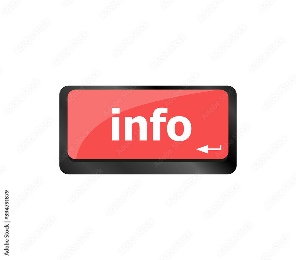 Poster info text on a button keyboard, business concept