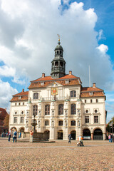Fototapeta na wymiar City Hall Luneburg (in german Lüneburg) Lower Saxony (in german Niedersachsen) Germany