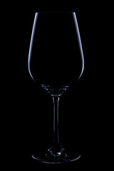 glass silhouette on a black background