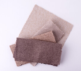 Light Set Sail Champagne and grey colors gunny textile samples.