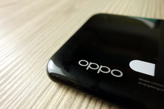 KONSKIE, POLAND - November 16, 2020: Oppo A31 smartphone closeup