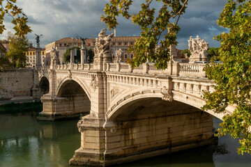 Particular or Sant'Angels bridge, connects piazza di Ponte S. Angelo to the Vatican Lungotevere, in...