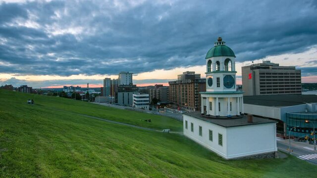 A timelapse of the iconic Town Clock Halifax, Nova Scotia 