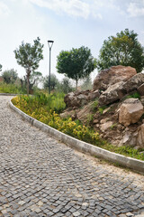 stone pathway in the park