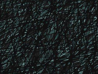 Seamless hand drawn stripes dark green pattern background