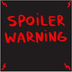 Spoiler warning grunge rubber stamp on black background, vector illustration