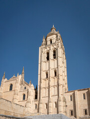 Fototapeta na wymiar Cathedral Tower in Segovia, Spain