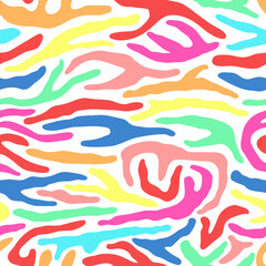 Obraz na płótnie Canvas Vector seamless animalistic pattern. Freehand abstract illustration of zebra skin print.