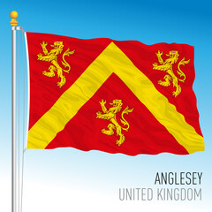 Anglesey county flag, Wales, United Kingdom, vector illustration