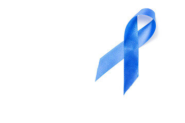 Prostate awareness. Awareness of men health in November with blue prostate cancer ribbon isolated...