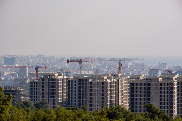 Big construction site A big construction site with cranes