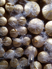 Christmas decorations in a shop, items on sale for the holidays