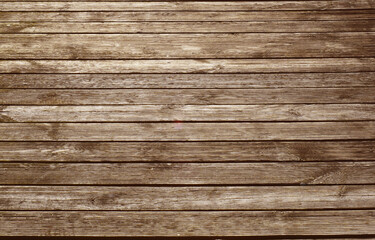 old, wooden, horizontal planks of gray-brown color