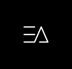 Letter EA alphabet logo design vector. The initials of the letter E and A logo design in a minimal style are suitable for an abbreviated name logo.