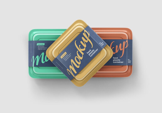 Plastic Food Container Mockup
