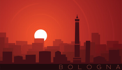 Bologna Low Sun Skyline Scene