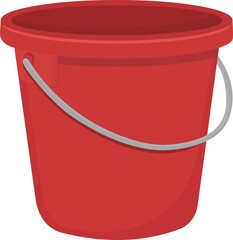 Vector emoticon illustration of a red bucket © sebastian