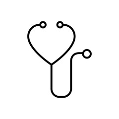 stethoscope icon vector line style for your web design