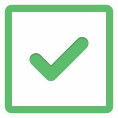 Check marks, Tick marks, Accepted, Approved, Yes, Correct, Ok, Right Choices, Task Completion, Voting. - vector mark symbols in green. Isolated icon.