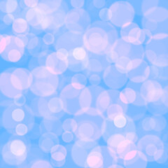 Bokeh abstract background, blue defocused texture for Christmas greeting card, holiday background, New Year advertising poster etc.