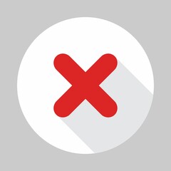 Obraz premium Wrong marks, Cross marks, Rejected, Disapproved, No, False, Not Ok, Wrong Choices, Task Completion, Voting. - vector mark symbols in red. Isolated icon.