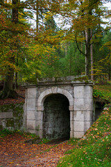 Portal of Schwarzenbersky canal, Sumava national park, Czech republic