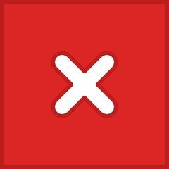 Obraz premium Wrong marks, Cross marks, Rejected, Disapproved, No, False, Not Ok, Wrong Choices, Task Completion, Voting. - vector mark symbols in red. Isolated icon.