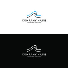 Water Wave Logo Template. vector Icon illustration design