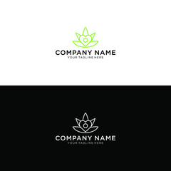 Lotus Flower and Love symbol logo template