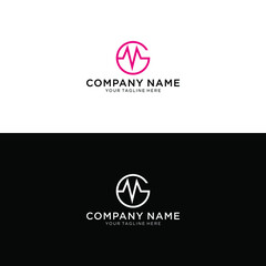G Health Pulse Letter Logo Template Design Vector, Emblem, Design Concept, Creative Symbol, Icon