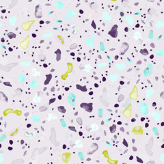 Terrazzo Texture Vector. Flooring Seamless Pattern
