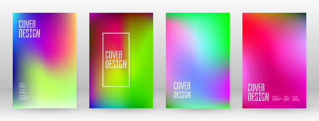 Obraz na płótnie Canvas Pastel Soft. Rainbow Gradient Set Color Background