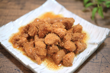 お皿に盛った鯛の子