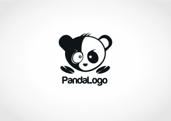 Panda face logo concept