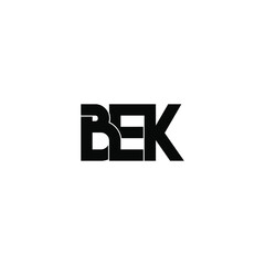 bek letter original monogram logo design